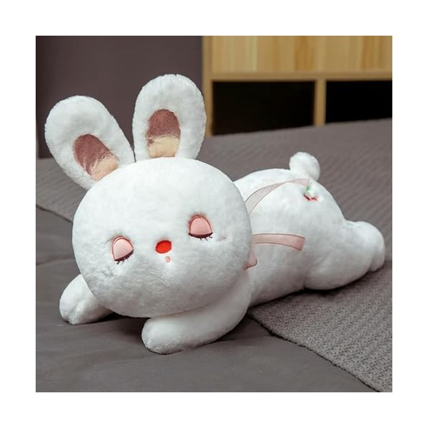 LfrAnk Mignon Lapin en Peluche Jouet Dessin animé Animal Peluche poupée Oreiller Fille Anniversaire Cadeau de Noël 70CM 4