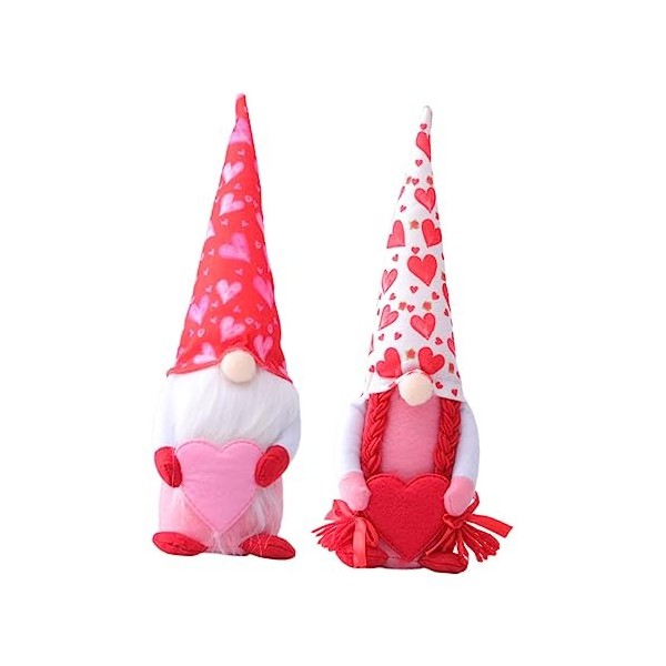 Toyvian 6 Pièces Poupée Saint Valentin Ornement De Gnomes Scandinaves Cadeau De Saint Valentin GNOME De Père Noël Monsieur Et