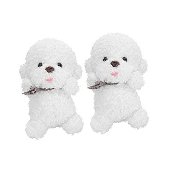 Toyvian 3 Pièces Poupée Bichon Faux Chien Jouets Interactifs pour Chiots Jolie Poupée Animale Douce Jouets Enfants Jouet en W