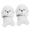 Toyvian 3 Pièces Poupée Bichon Faux Chien Jouets Interactifs pour Chiots Jolie Poupée Animale Douce Jouets Enfants Jouet en W