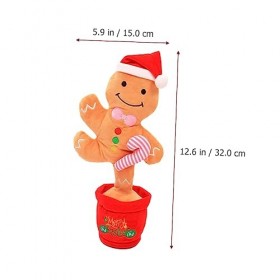 ibasenice Jouet Chantant De Noël Jouet Chantant Parlant De Noël Jouet Chantant en Peluche Imitant larbre De Noël Dansant Acc