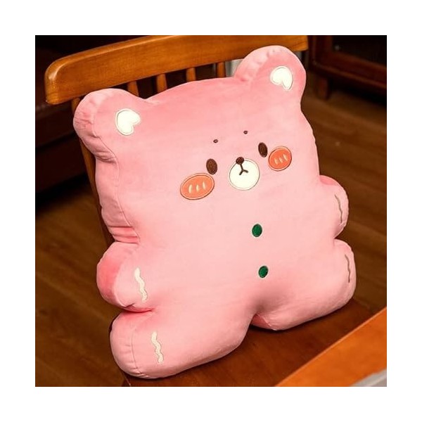 Biscuit en Peluche Oreiller Ours Mignon Dessin Animé Animal Ultra Doux Peluche Élastique Flanelle Couverture Décorer Enfants 