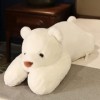 KiLoom Dessin animé Couché Teddy Bear Peluche Oreiller Blanc Marron Ours Peluche Jouet Poupée Panda Poupée Oreiller Animal Do