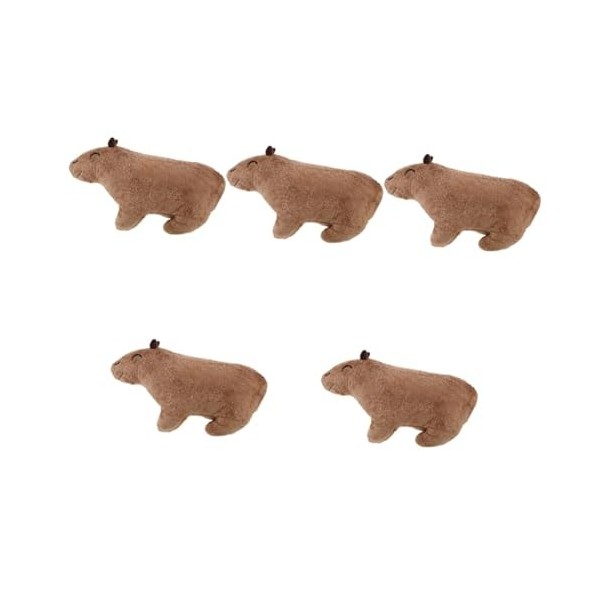 Totority 5 Pièces Jouet pour Animaux Jouets danimaux Jouets Animaux Jouet sous Vide Jouet en Peluche Jouets Capybara en Pelu