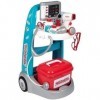 Smoby - Chariot Médical Electronique - Jouet dImitation pour Enfant - 16 Accessoires de Docteur - Sons et Lumières - Fabriqu