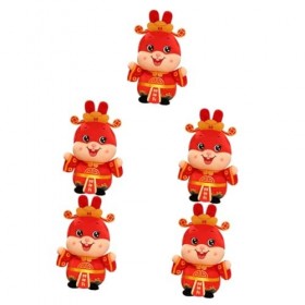 ibasenice 5 Pièces Mascotte De Lannée du Lapin Jouets Animaux Peluches Jouet pour Animaux Jouets danimaux Joli Jouet De Lap