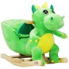 Licorne à Bascule avec étriers Selle Fonction sonore Jeu de Bascule Enfant Cheval à Bascule Peluche Licorne