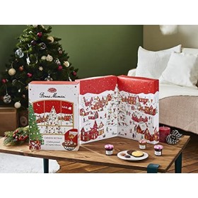 Bonne Maman - Calendrier de LAvent - Assortiment de 24 Petits Pots de Confiture Gourmands - Pour Enchanter les Matins de Déc