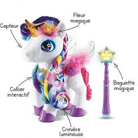 VTech - Styla, Ma Licorne Maquillage Magique, Peluche Licorne Interactive – Dés 4 Ans - Version FR