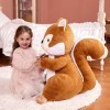 IKASA Peluche Ecureuil Géant Animal Jouet,60cm Grand Gros Mignon Moelleux Animaux XXL XL Peluche Géante Grosse Douce,Cadeaux 