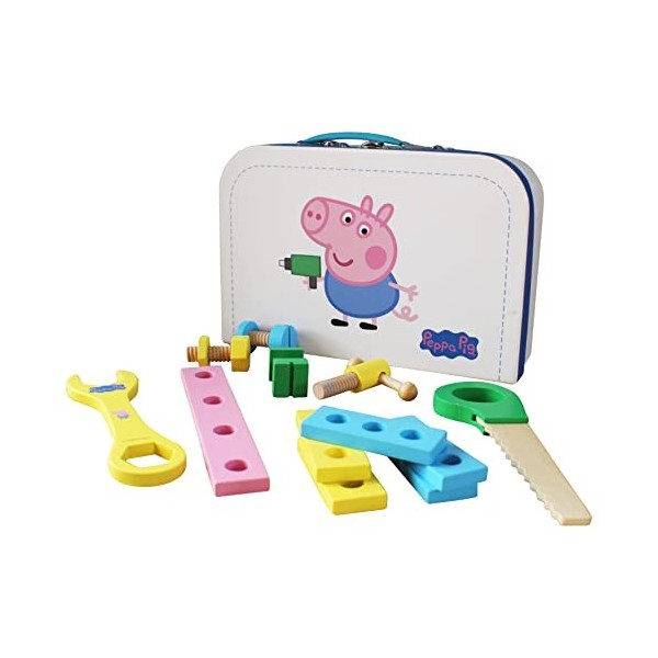 Barbo Toys Peppa Pig Malette de Docteur Enfant de avec 6 pièces de Jouet en Bois | Jeu de Rôle à Partir de 2 Ans pour Filles 