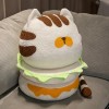Coussin en Peluche Creative Burger Cat avec Couverture Nourriture en Peluche Kawaii Animal Coussin Poupée Mignon Doux Enfants