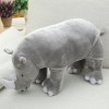 SaruEL Peluche Géante Rhinocéros Jouet Réaliste en Peluche Animal Coussin Zoo Poupée Enfants Jouet Fille Cadeau D’Anniversair