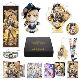 HALOOP Genshin Impact Box Accessoire Set avec 11 Cadeaux, Wanderer Cyno Xiao Tous Les Cadeaux Peluche Poster Acrylique Bracel