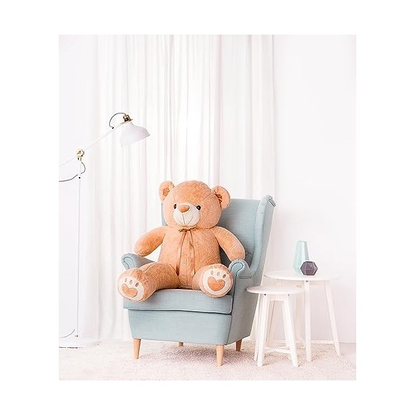 Lifestyle & More Ours en Peluche géant Beige 130 cm XXL Velours Doux