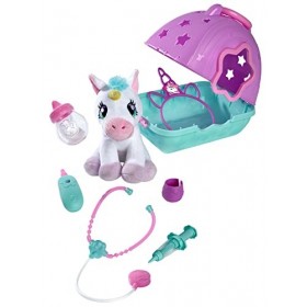 Simba Docteur avec Licorne en Peluche / 20 cm/Valise 23 x 20 cm à rabattre / 3 Ans +, 105542140