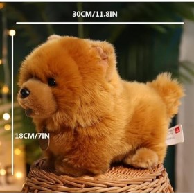 EdirFtra Jouets en Peluche pour Chiens de Simulation Chow Chow, poupées Douces pour Chiens, poupées danimaux remplies de Chi