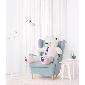 Lifestyle & More Ours géant en Peluche Blanc 130 cm XXL Doux et velouté