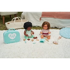 Miniland- Set de Médico de Madera Dolls médecin en Bois pour Enfants, 94063