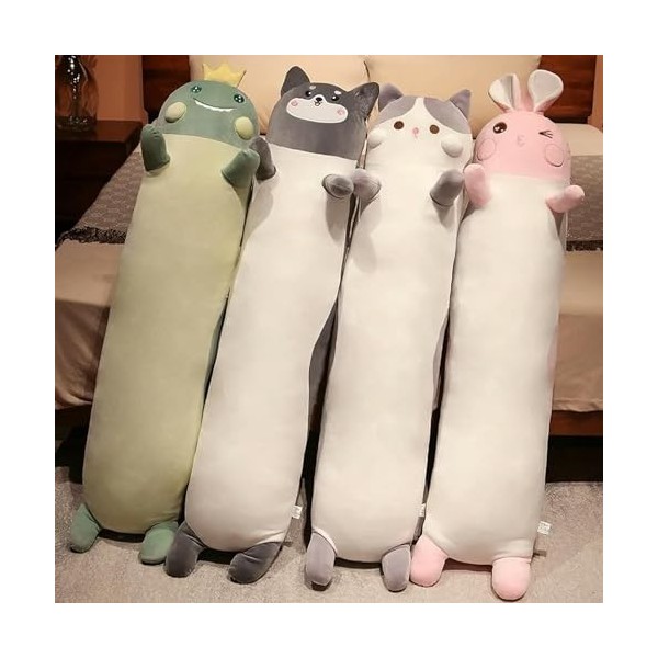 Chat Kawaii, Lapin, Dinosaure, Husky, Oreiller, Peluche, Peluche, poupée en Peluche, Oreiller de Sommeil Moelleux, Oreiller d