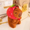 Kawaii Capybara Peluche poupées Oreiller pendentifs Tortue coquilles Fraise Pommes Mignon Capybara décoration Maison Cadeaux 