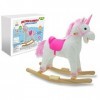 Teorema- Licorne à Bascule en Peluche, Hauteur 62 cm, Selle 43 cm, avec Sons réels, 39324