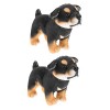 Toyvian 4 Pièces Poupée Chien Rottweiler Chien en Peluche Jouet en Peluche pour Chien Animaux en Peluche pour Chien Peluches 