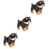 Toyvian 4 Pièces Poupée Chien Rottweiler Chien en Peluche Jouet en Peluche pour Chien Animaux en Peluche pour Chien Peluches 