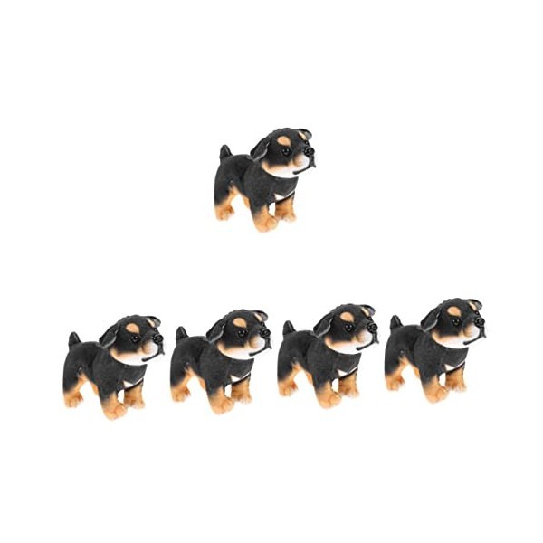 Toyvian 4 Pièces Poupée Chien Rottweiler Chien en Peluche Jouet en Peluche pour Chien Animaux en Peluche pour Chien Peluches 