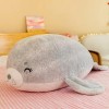 GagaLu Dessin animé Doux Sourire Lion de mer Oreiller en Peluche Jouet Mignon Monde de la mer en Peluche Animal Phoque Oreill