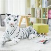 SHAARI White Tiger Jaguar Doll 120 cm Tiger Leopard Peluche Toys Soft Wild Animals Children Kids Birthday Gifts-110cm, Tigre 