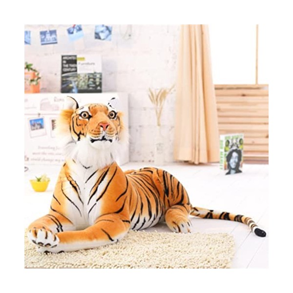 SHAARI White Tiger Jaguar Doll 120 cm Tiger Leopard Peluche Toys Soft Wild Animals Children Kids Birthday Gifts-110cm, Tigre 