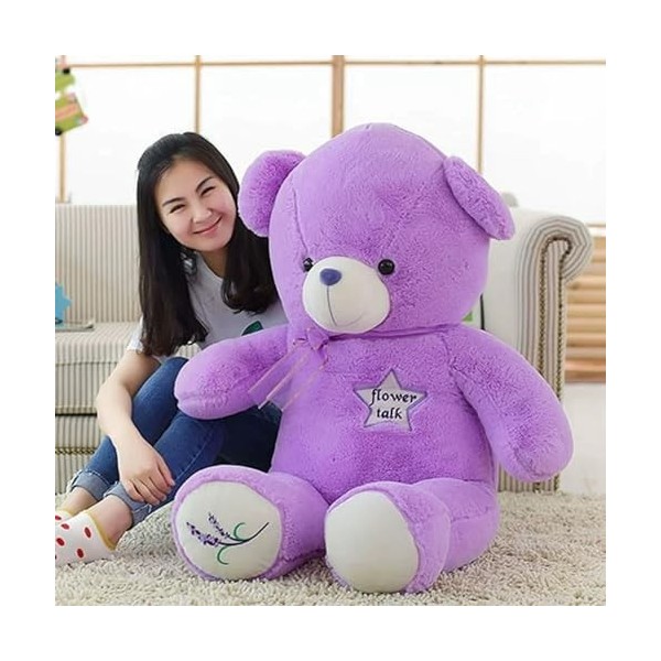 PaMut Câlin Ours en Peluche de Haute qualité avec écharpe Peluche Animal Ours Peluche poupée Oreiller Enfants Cadeau d’Annive