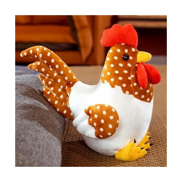 Coq Réaliste Poulet Peluche Jouets Animal en Peluche Poupée Kawaii Cadeaux pour Enfants Câlin Jouets Belle Chambre Décoration