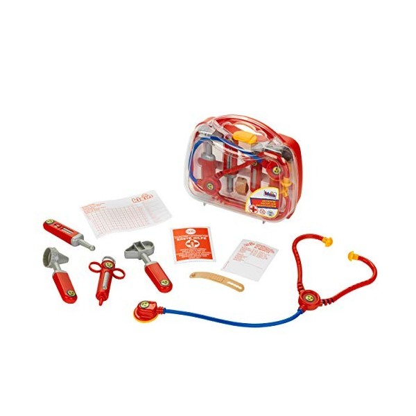 Theo Klein 4266 Arztköfferchen with Accessories I Stethoscope , Syringe and much more I Case with Transparent Lid I Toy for C