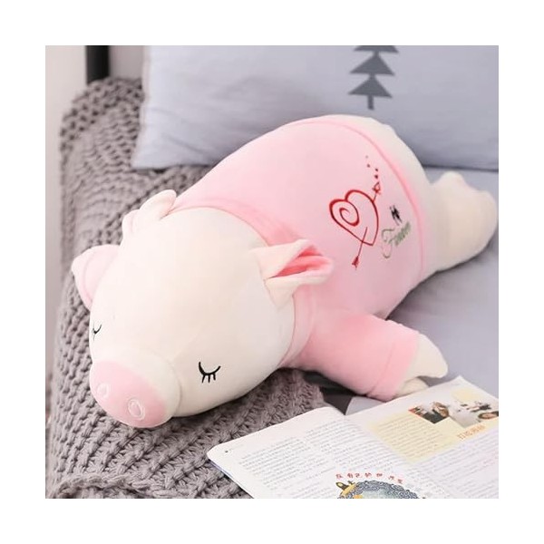 PaMut Géant Mignon Doux Velours Coton Cochon Jouet en Peluche Cochon poupée Cochon en Peluche Cochon Oreiller Cadeau d’Annive