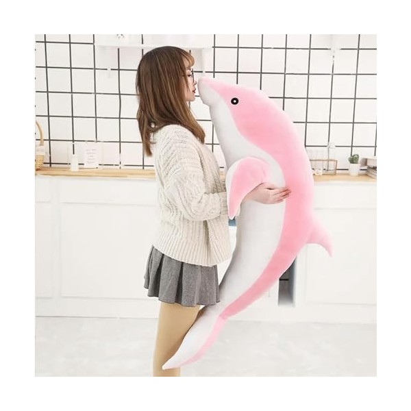 Kawaii Dauphin Peluche Jouets Peluche Poupées Coton Animal Sieste Oreiller Créatif Enfants Jouets Cadeaux D’Anniversaire Fill