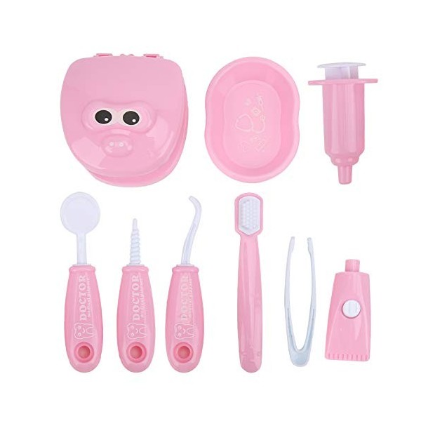 Kit de Médecin pour Enfants Jouet de Dentiste, 9 Pièces Outils de Dentiste Enfants Semblant Jouer Dentiste Vérifier Le Jouet 