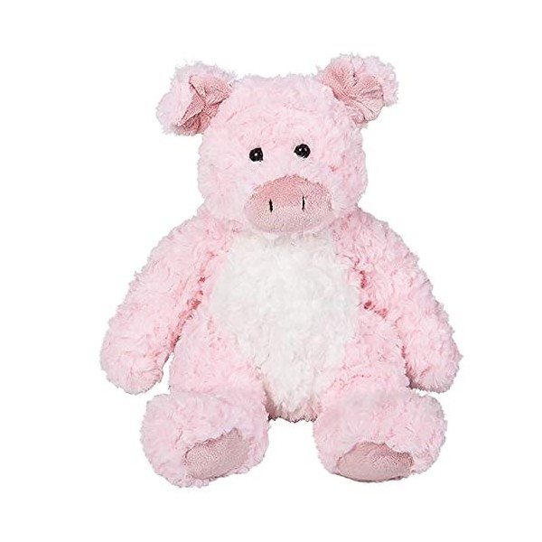 The Dreidel Company Fluffy Scruffy Buddies, animal de zoo en peluche doux et confortable avec yeux en plastique rigide pour e