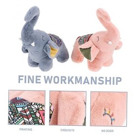 ibasenice 2 Pièces Poupée Bébé Éléphant Poupée en Peluche Poupée Éléphant en Peluche Animaux en Peluche pour Les Enfants Figu