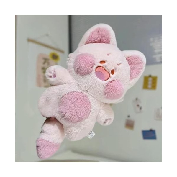 EacTEL Chat Peluche Jouets Mignon Chaton en Peluche Animaux Animaux De Compagnie en Peluche Oreiller Poupée Cadeau D’Annivers