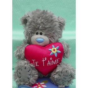 Peluche Me To You "JE T AIME" 15 cm coeur fuchsia