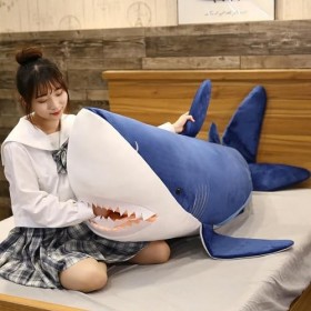 Mégalodon géant Peluche Jouet Fille énorme Kawaii Peluche poupée Oreiller Cadeau d’Anniversaire pour Les Enfants 110cm 2