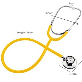 TRIXES Stéthoscope Jaune – Jouet pour Enfants – Déguisement dhalloween – Jouets éducatifs pour Enfants Faisant Semblant dêt