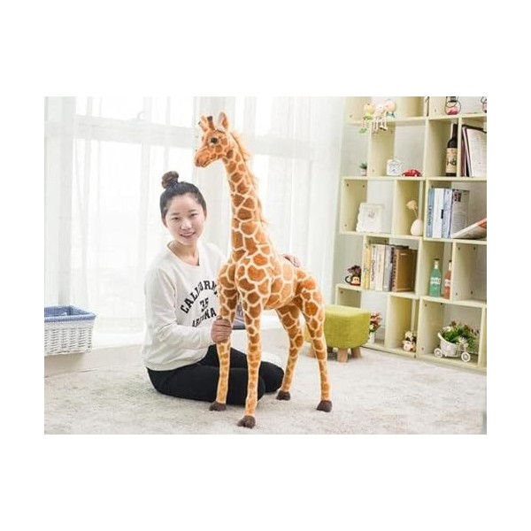 CAWACH Jouets en Peluche Girafe de la Vie réelle, poupée Animale en Peluche Douce, Cadeau danniversaire pour Enfants, décora