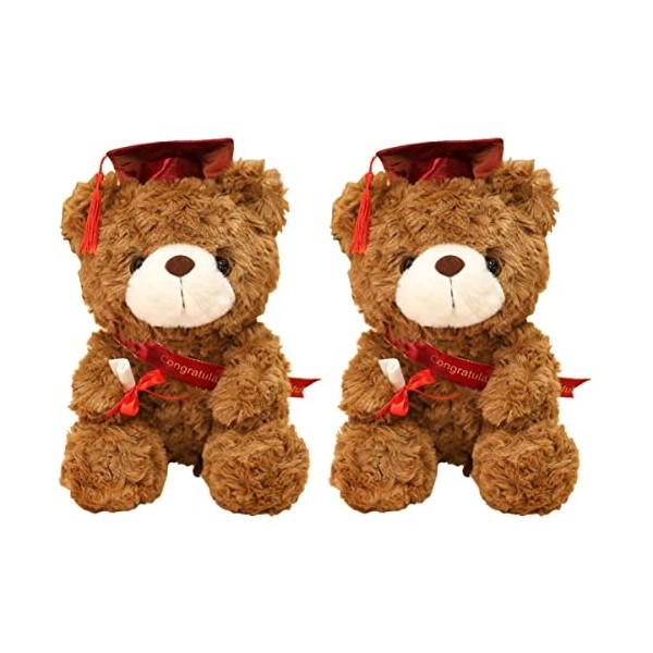 jojofuny 4 Pièces Poupée Dr Ours Animal en Peluche en Peluche Animal en Peluche De Remise des Diplômes Lobtention du Diplôme