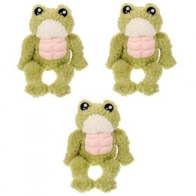 Toyvian 3 Pièces Poupée danimaux Musculaires Grenouille Musculaire Cadeaux pour Bébés Oreillers Lavables Oreillers pour Bébé
