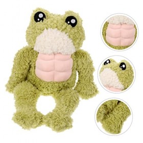 Toyvian 3 Pièces Poupée danimaux Musculaires Grenouille Musculaire Cadeaux pour Bébés Oreillers Lavables Oreillers pour Bébé