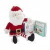 Mud Pie Childrens Christmas Santa Plush with Book