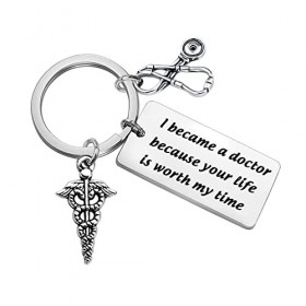 Porte-clés pour médecin, étudiant, cadeau de remise de diplôme, futur médecin, bijou médical, collègue, assistant médical, De